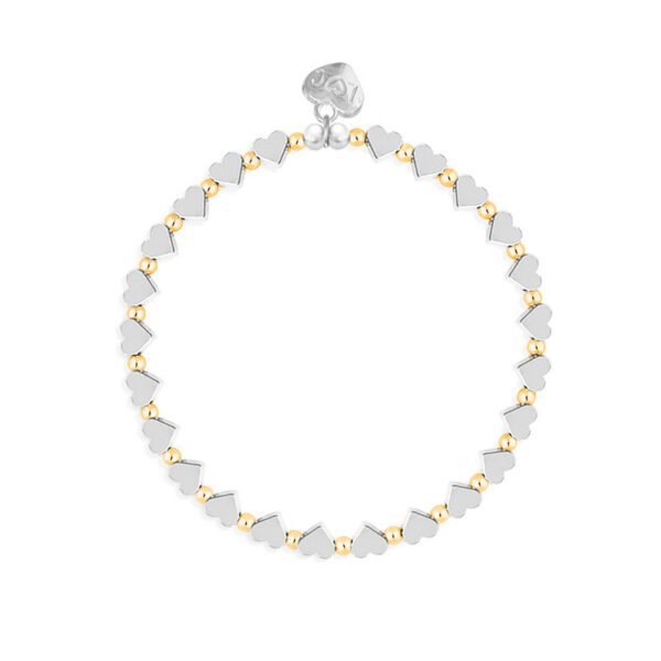 Braccialetto Life Charms "Cuori Argento"