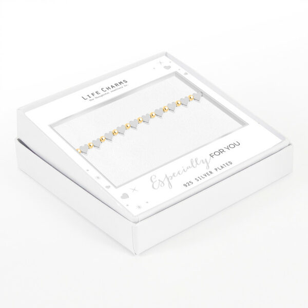 Braccialetto Life Charms "Cuori Argento" - immagine 3